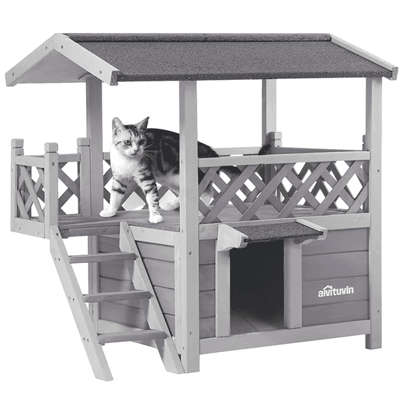 Aivituvin-AIR09-B Outdoor And Indoor Cat House | Open Box | (See Condition Notes)