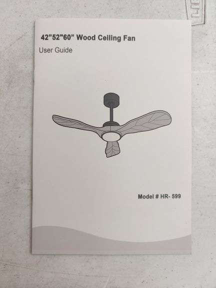 Ceiling Fan W/ Lights & Remote Control Wood | Open Box | (See Condition Notes)