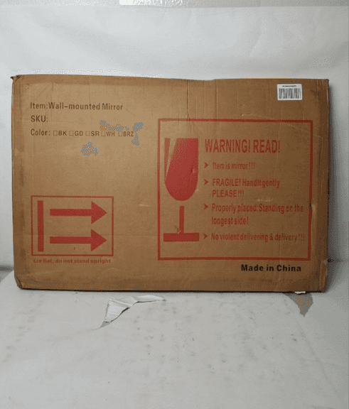 DMW Brushed Gold Framed Mirror 24"x36" | Open Box
