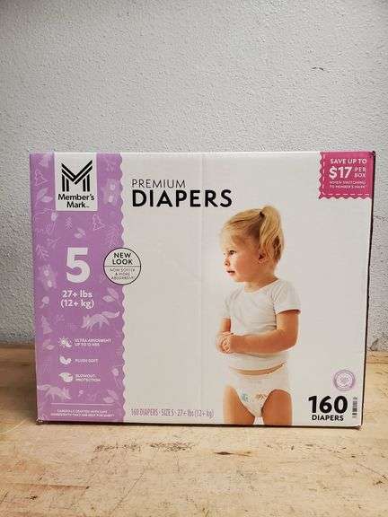 Member's Mark Premium Diapers Size 5 160 Diapers | Like New
