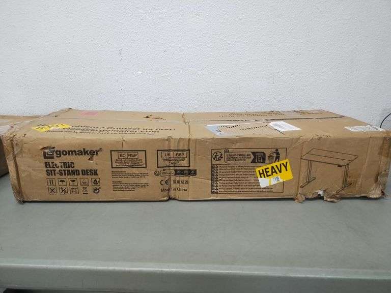 Ergomaker ELECTRIC SIT-STAND DESK, 90.5" X 36" X 16" | Open Box | (See Condition Notes)