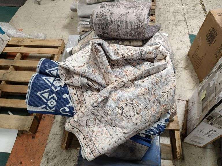 Assorted Area Rugs Pallet | Open Box | (See Condition Notes)