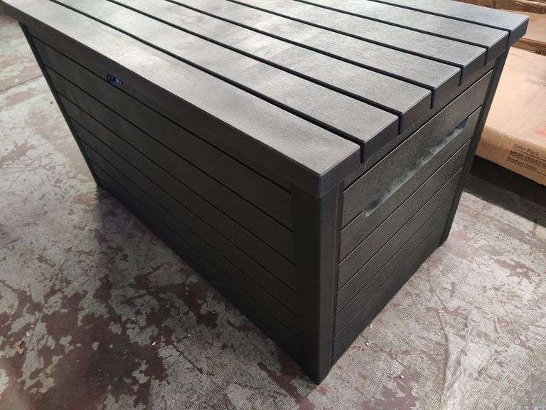 Keter Outdoor Plastic Storage Box, 57" W x 29" H x 28" D | Open Box
