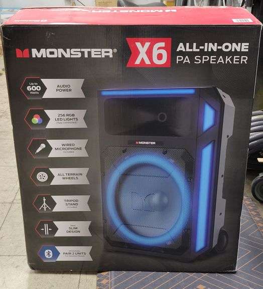 Monster X6 All-In-One Bluetooth Speaker | Open Box | (See Condition Notes)
