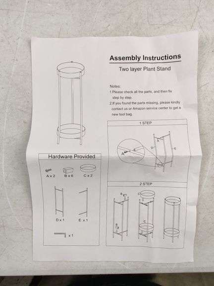 Plant Stand Indoor or Outdoor Flower Pot Holder Metal Plant Rack | Open Box | (See Condition Notes)