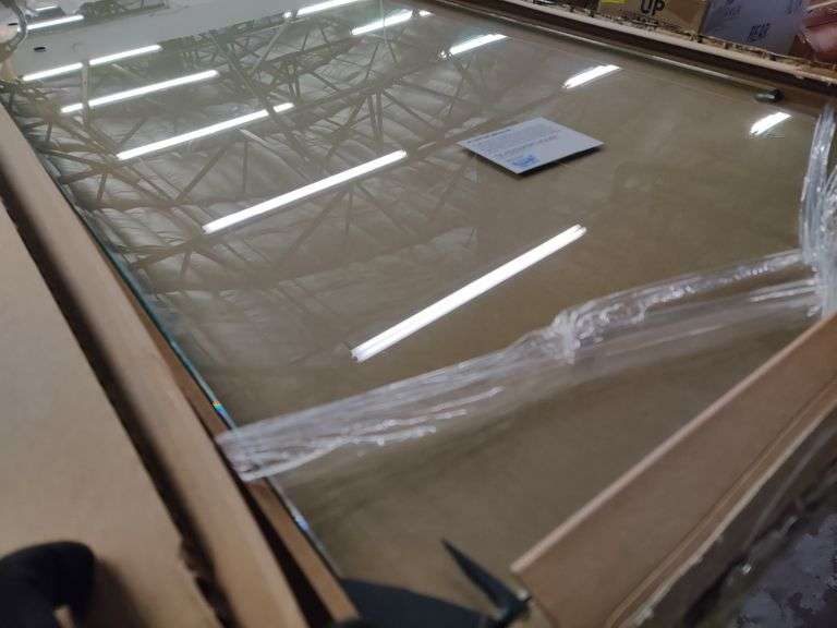 Halo 90-Degree Fully Frameless Glass Hinged Door, 25.5" W x 78" H | Open Box