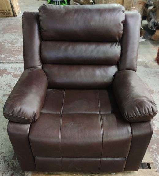 Annettia 36" Wide Modern Super Soft Vegan Leather Manual Recliner | Open Box