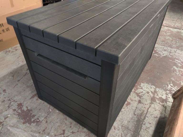 Keter Outdoor Plastic Storage Box, 57" W x 29" H x 28" D | Open Box