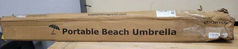 COONYES 8 Ft. L Beach Umbrella w/Carrying Bag Blue | Open Box