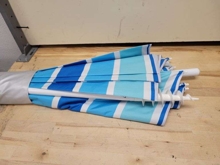 COONYES 8 Ft. L Beach Umbrella w/Carrying Bag Blue | Open Box