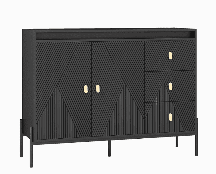Fluted Sideboard Cabinet,  35.5'' H x 49'' W x 14'' D | Open Box