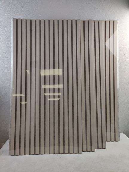 Acoustic Wood Soundproof Wall Panels, 45.3"x 23.6", 4pk | Open Box