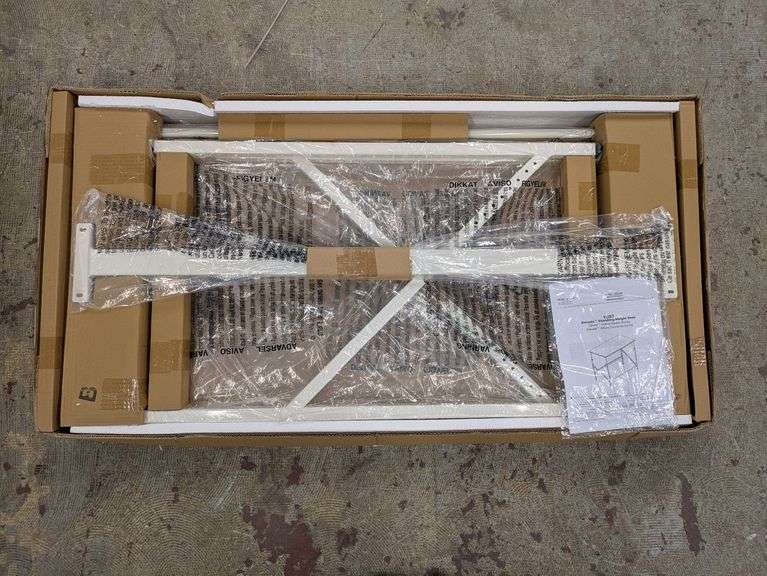 Safco Products Sit and Stand Bi-Level Desk, 48"D x 24"W x 50"H | Like New