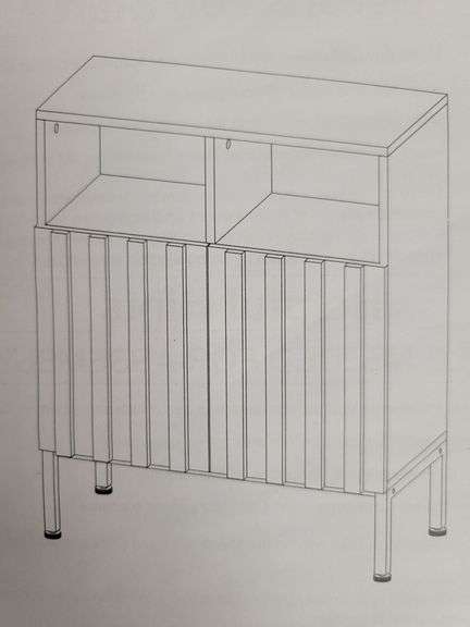 GARVEEE 2 Door Cabinet,  23.6" W × 11.8" D × 28.7" H | Open Box