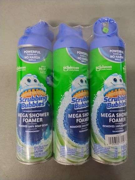 Cleaning Bundle: 3 Pack Clorox Bleach And 3 Pack Scrubbing Bubbles Shower Foamer | Open Box