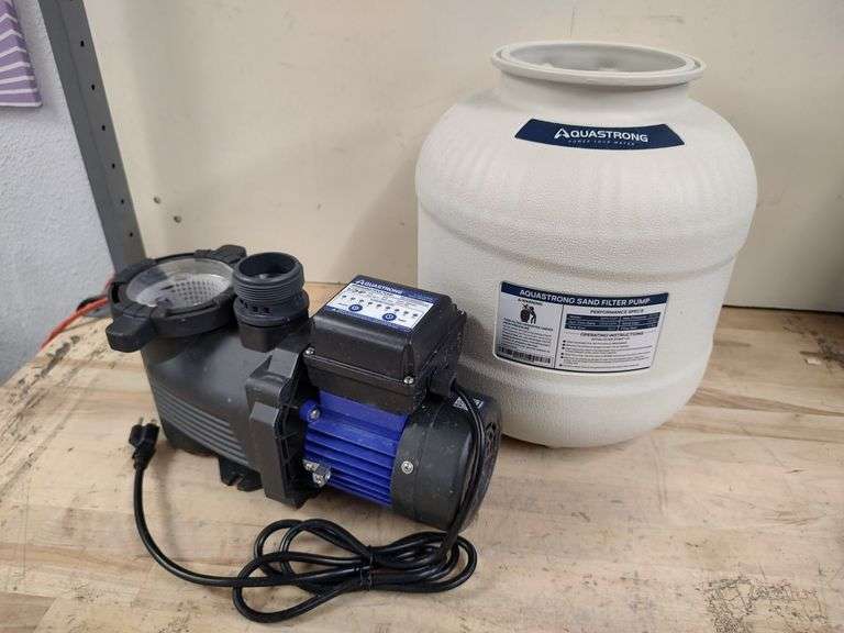 AQUASTRONG Sand Filter Pump, 2500GPH, 1/2HP, Up to 9000gal Cap. | Open Box | (See Condition Notes)