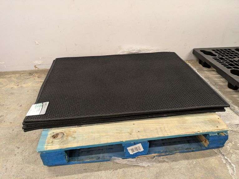 Set of 5, TrafficMaster Honeycomb  35.5"x 46.75" Recycled Rubber Non-Slip Commercial Floor Mat | Like New