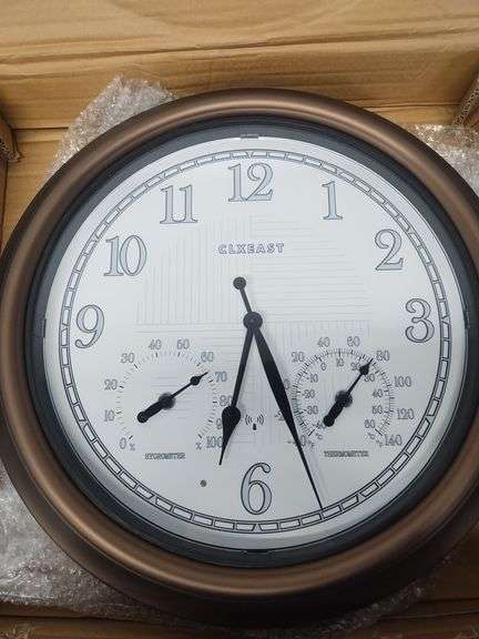 CLXEAST 18" Illuminated Indoor/Outdoor Wall Clock | Open Box | (See Condition Notes)