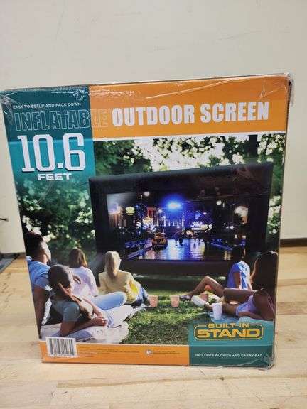 Inflatable 10.6 Ft. Outdoor Screen w/Built-In Stand | Like New | (See Condition Notes)