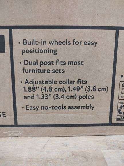 MEMBER'S MARK Umbrella Base, 60lbs, Cement, 1.88" / 1.49" / 1.33" Poles | Like New | (See Condition Notes)
