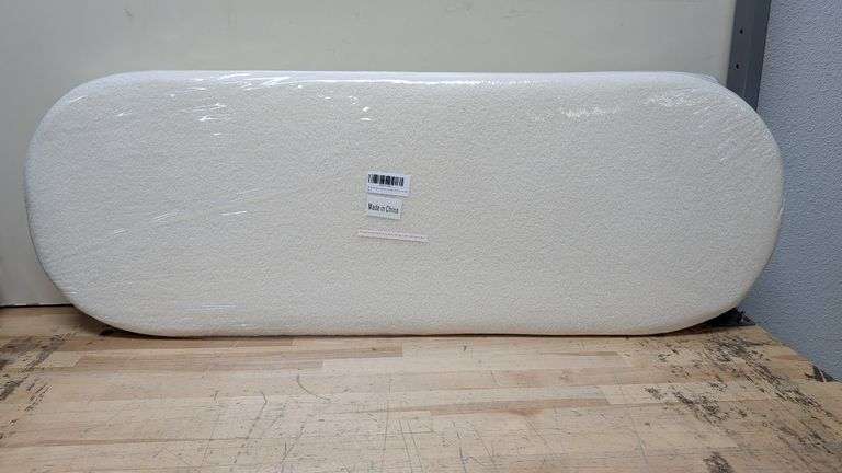 PinPlus Storage Ottoman Bench Tufted Oval Ottoman Bench | Open Box