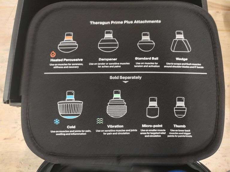 THERABODY Massage Gun w/Multiple Attachments | Open Box | (See Condition Notes)