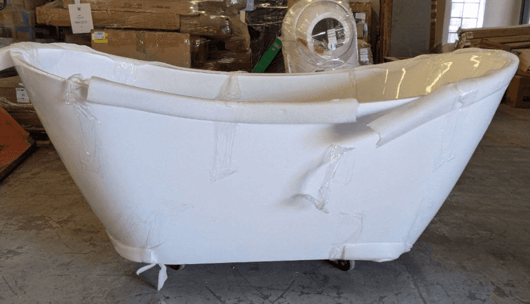 WoodBridge 67'' x 32'' Freestanding Soaking Acrylic Bathtub | Open Box