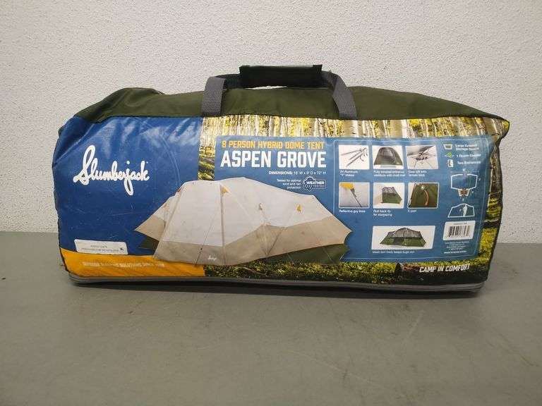 Slumberjack Aspen Grove 8 Person Hybrid Dome Tent | Open Box | (See Condition Notes)
