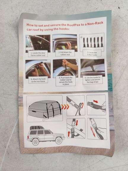 Car Roof Top Carrier Roof W/ Bag And Lock | Open Box | (See Condition Notes)