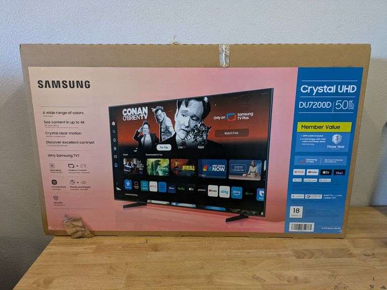 SAMSUNG 50" Class DU7200 Series 4K Smart TV | Open Box | (See Condition Notes)