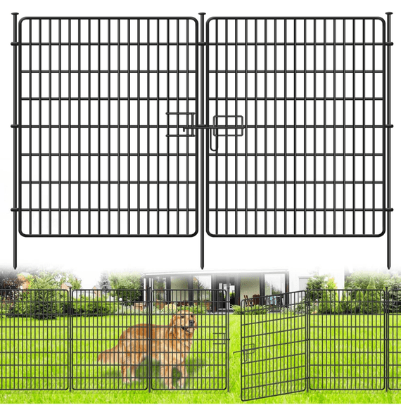 NANYEZH Garden Fence w/Gate, 15 Panels, 32" x 36' Total | Open Box