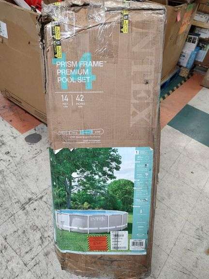 INTEX Round Frame Pool, 14' x 42" | Open Box | (See Condition Notes)