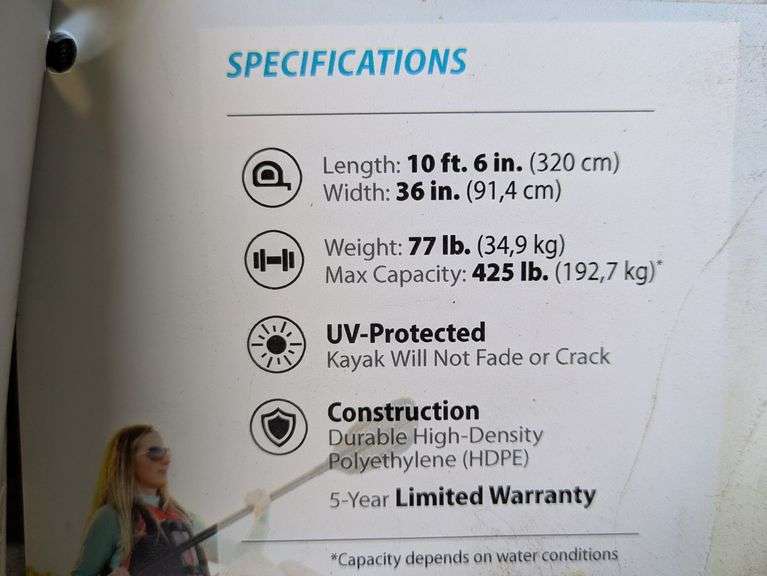 Lifetime Envoy 106 Tandem Kayak | Open Box | (See Condition Notes)