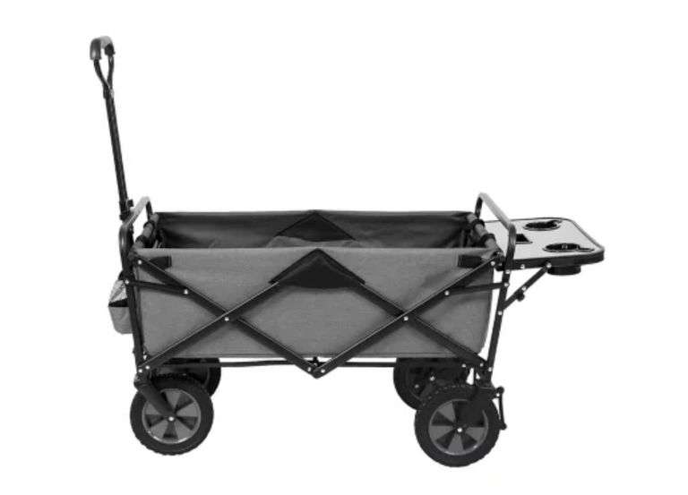 Mac Sports Folding Wagon w/Tailgate & Table Grey | Open Box