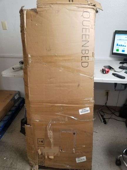 CATHE Queen Bed Frame, Platform Bed Frame with Adjustable Button-Tufted Headboard, 80.3" x 60.2" | Open Box | (See Condition Notes)