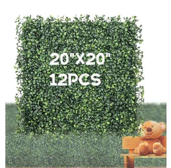 Grass Wall Panels, 20"x 20", 12pcs | Open Box