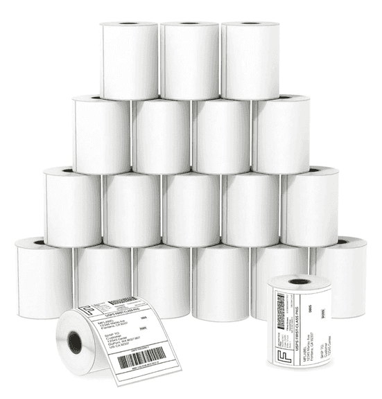 MFLABEL Perforated Commercial-Grade Direct Labels for Thermal Printer, 4" x 6", 20ct - 250 Labels ea. | Open Box | (See Condition Notes)
