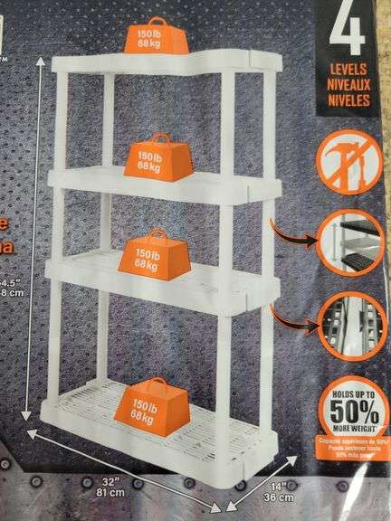 MAXIT Adjustable Shelving 54.5"x32"x14" | Open Box