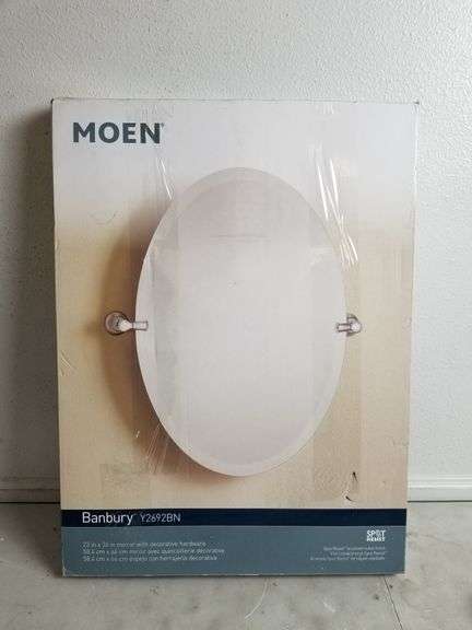 MOEN Banbury 23" x 26" Mirror With Decorative Hardware | Open Box