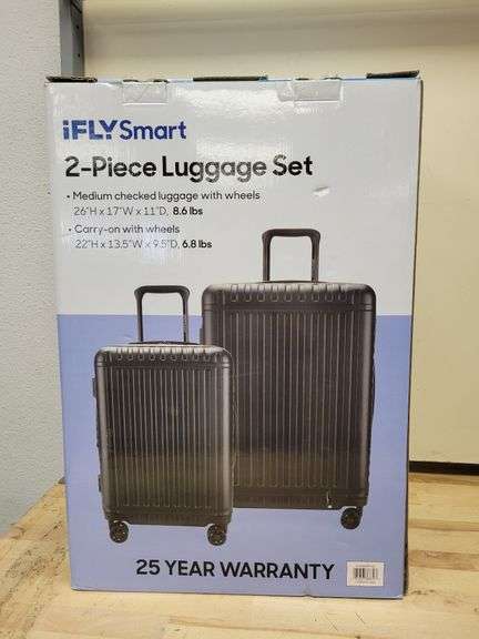 iFly Smart Departure 2 Pcs Luggage Set Charcoal | Open Box