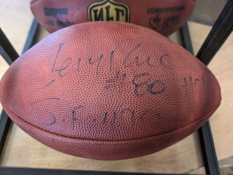 Jerry Rice Autographed Football #80 49ers, Uncertified | Open Box | (See Condition Notes)