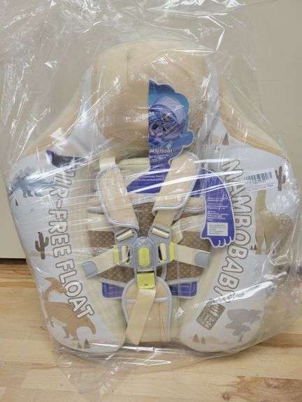 GENTEACO Mambobaby Non-Inflatable Baby Swim Float w/Canopy Beige Dinosaur | Like New