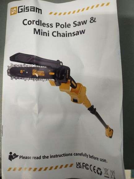 Gisam Cordless Pole Saw & Mini Chainsaw | Open Box | (See Condition Notes)