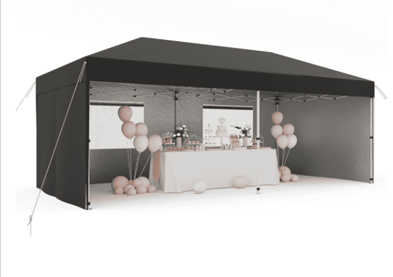 10x20 Pop Up Canopy Tent with 4 Sidewall | Open Box