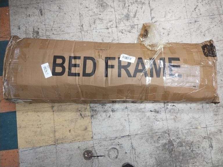 Metal Queen Bed Frame W/ Charging Station | Open Box | (See Condition Notes)