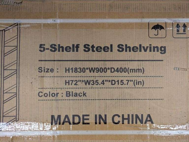 5-Shelf Steel Shelving | Open Box