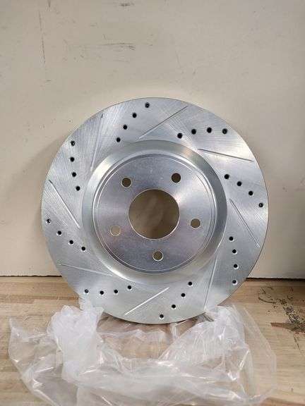 DYNAMIC FRICTION COMPANY Drilled & Slotted Zinc Brake Rotor, 631-67104L | Open Box | (See Condition Notes)