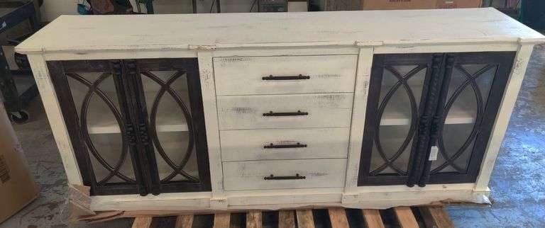 Wooden Sideboard, 90" W x 37" H x 19" D | Open Box