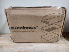 SUZZIPAWS Stainless Steel Sifting Cat Litter Box | Open Box | (See Condition Notes)