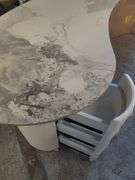 Sintered Stone Tabletop + Manufactered Wood Desk, 55" W x 30" H x 27.5" D | Open Box